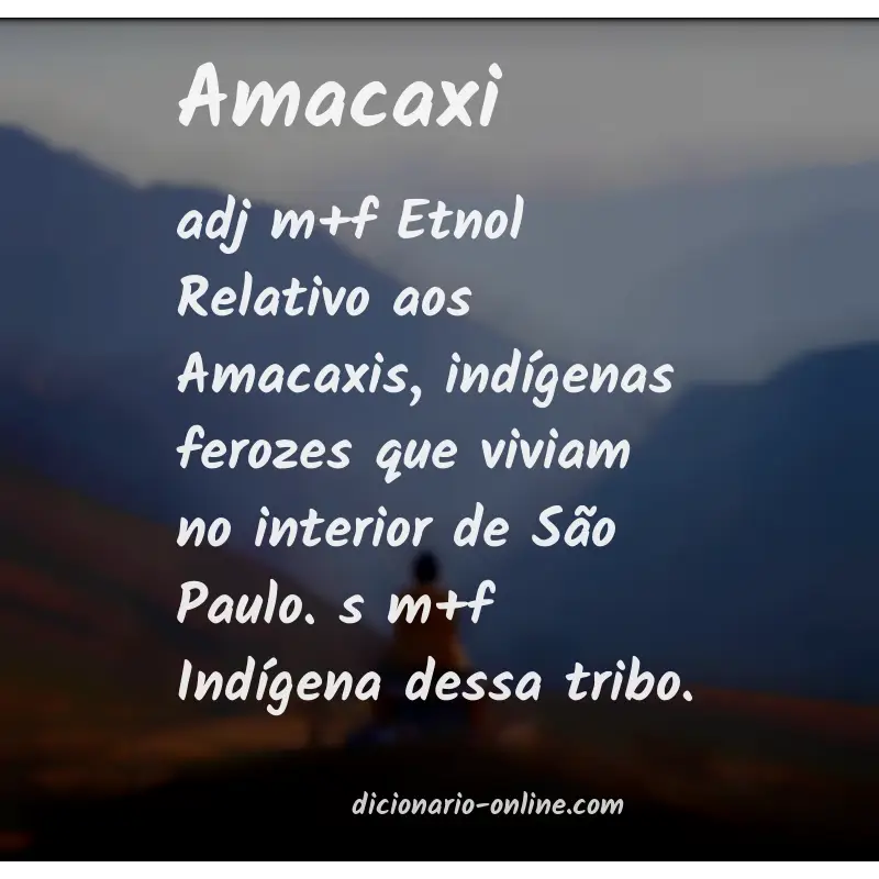 Significado de amacaxi