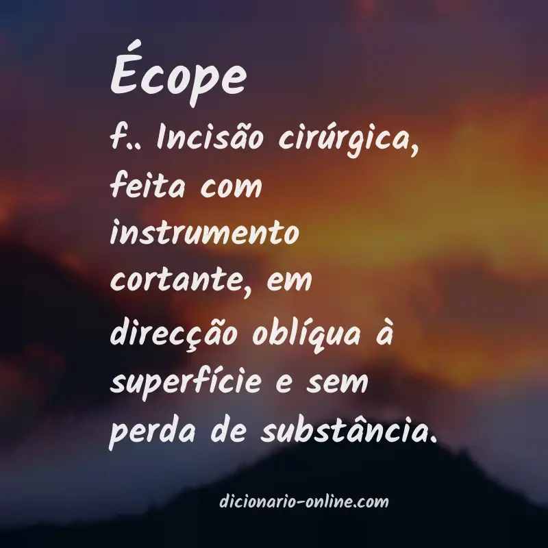 Significado de écope