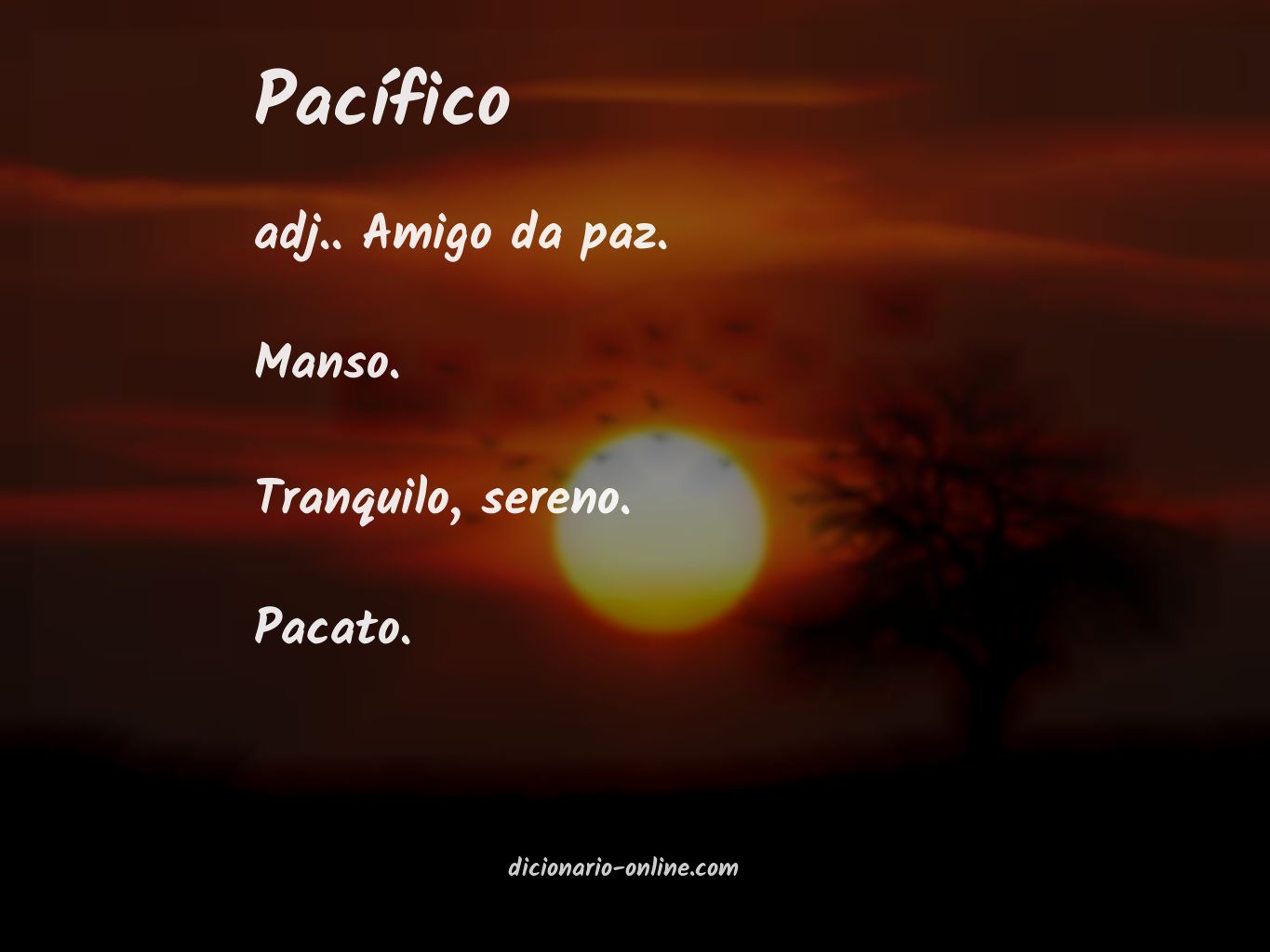 Significado de pacífico