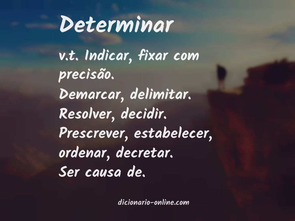 Significado de determinar