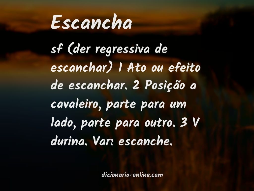 Significado de escancha