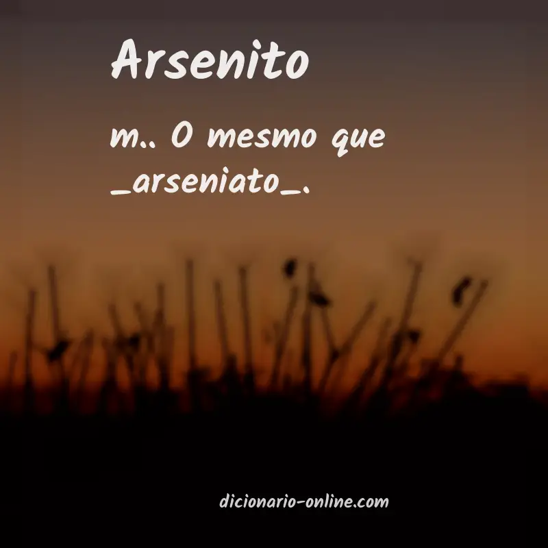 Significado de arsenito