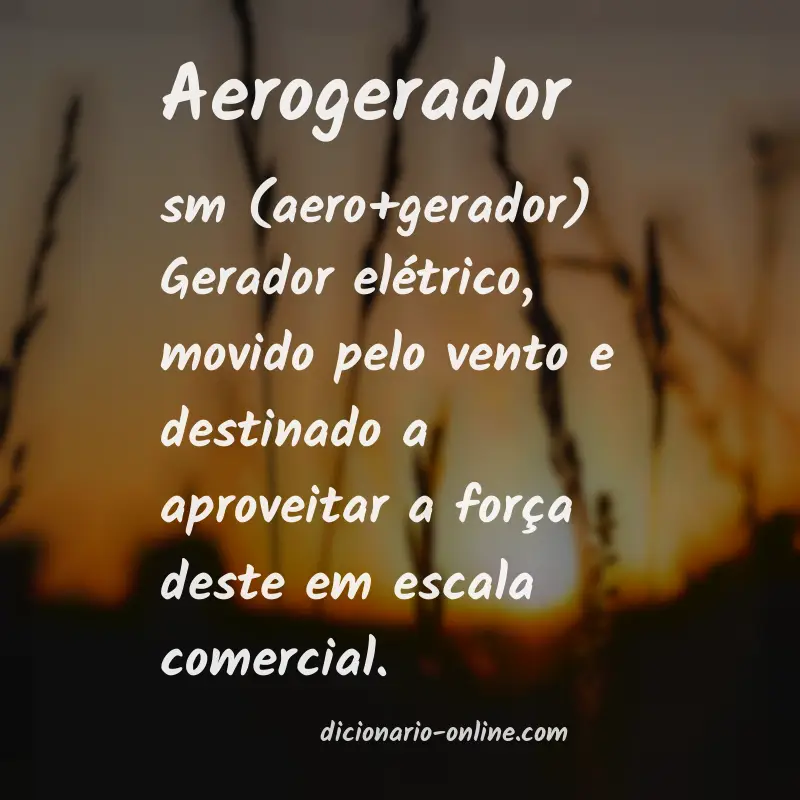 Significado de aerogerador