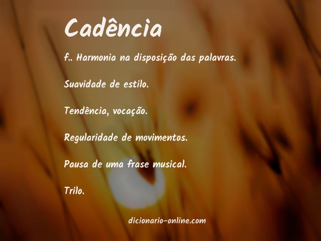 Significado de cadência