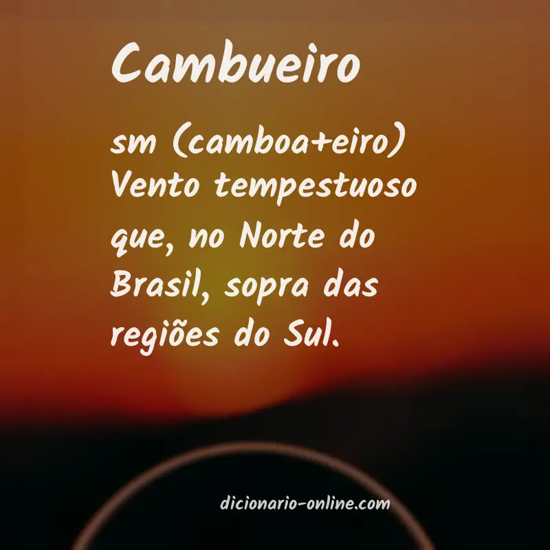 Significado de cambueiro