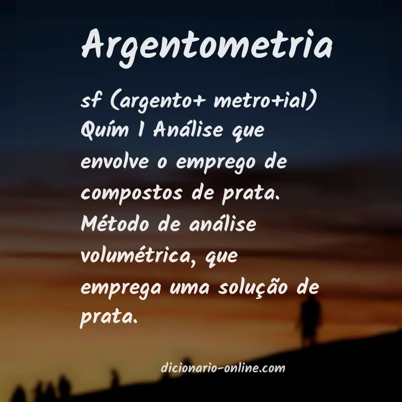 Significado de argentometria