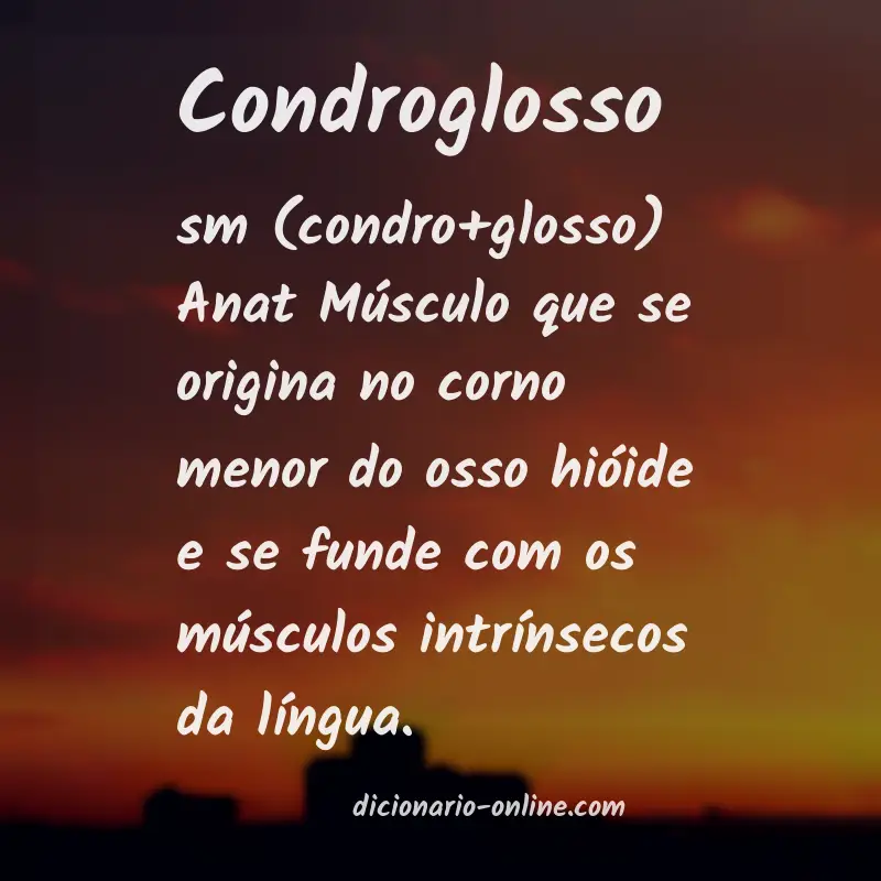 Significado de condroglosso