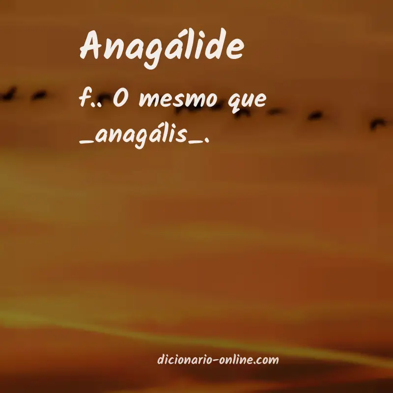 Significado de anagálide