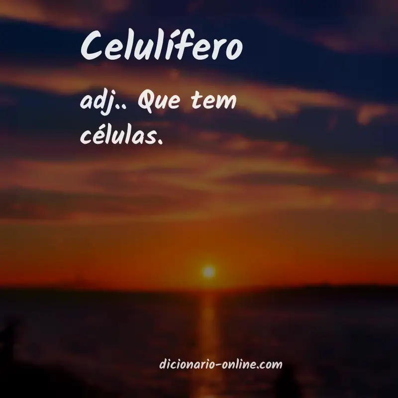Significado de celulífero