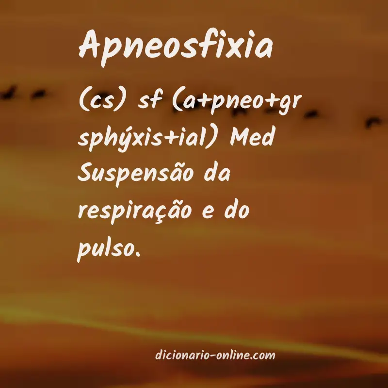 Significado de apneosfixia