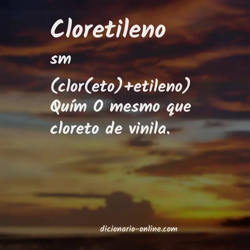 Significado de cloretileno