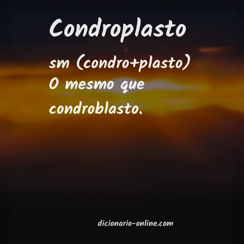 Significado de condroplasto