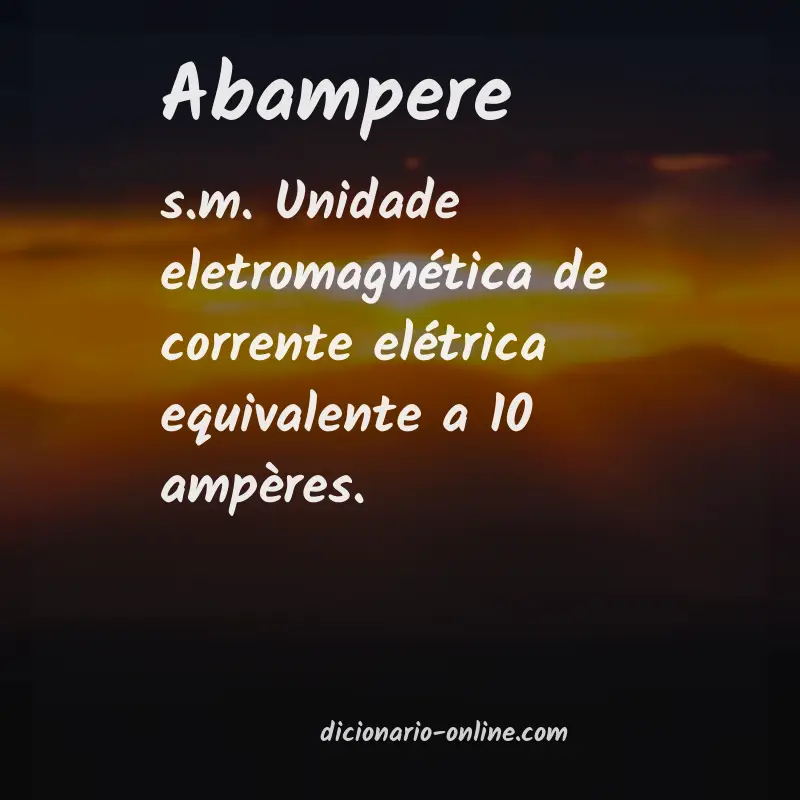 Significado de abampere