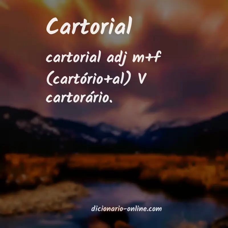 Significado de cartorial