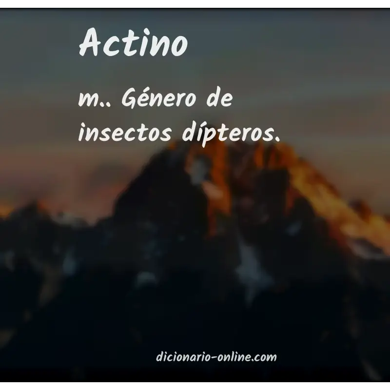 Significado de actino