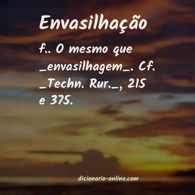 Significado de envasilhação