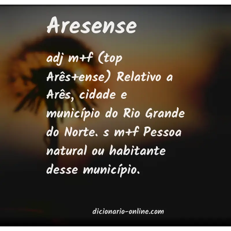 Significado de aresense