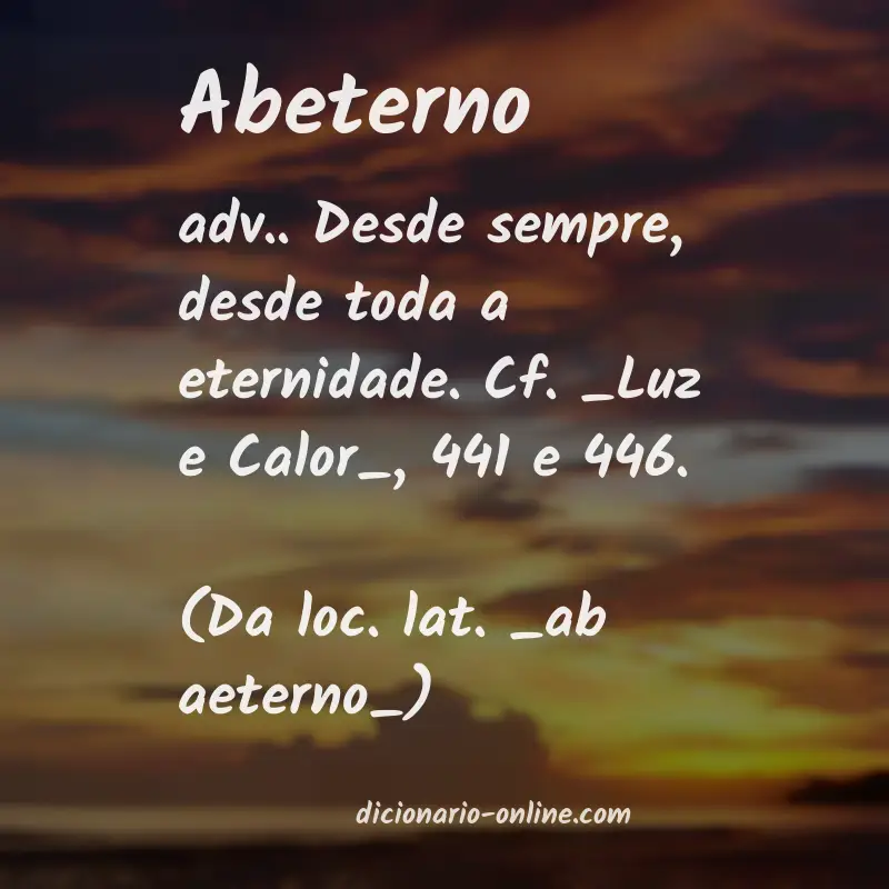 Significado de abeterno