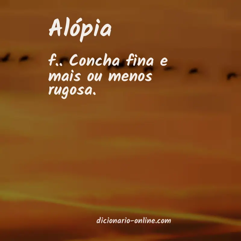 Significado de alópia