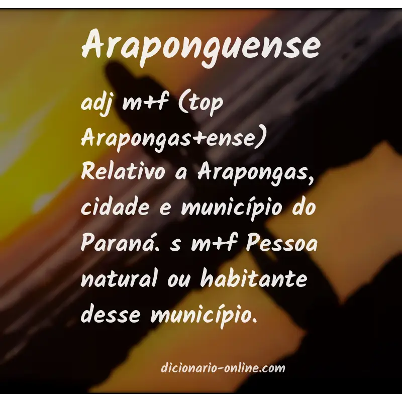 Significado de araponguense