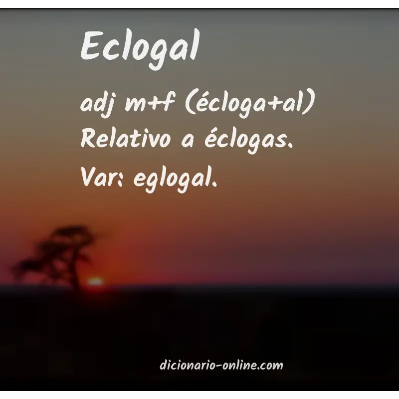 Significado de eclogal