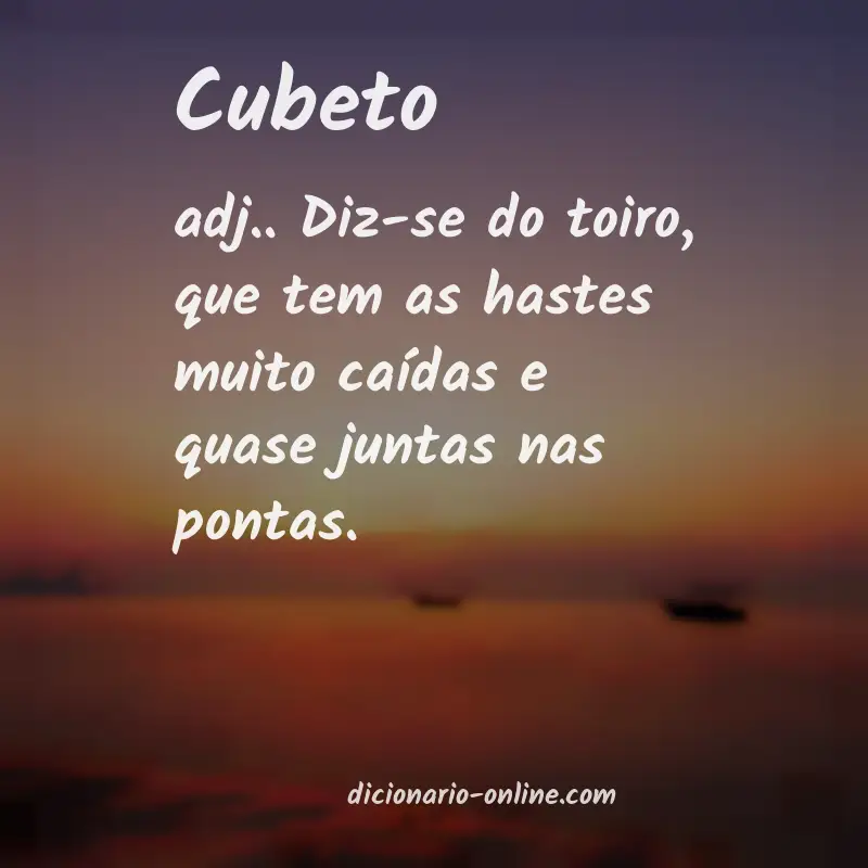 Significado de cubeto