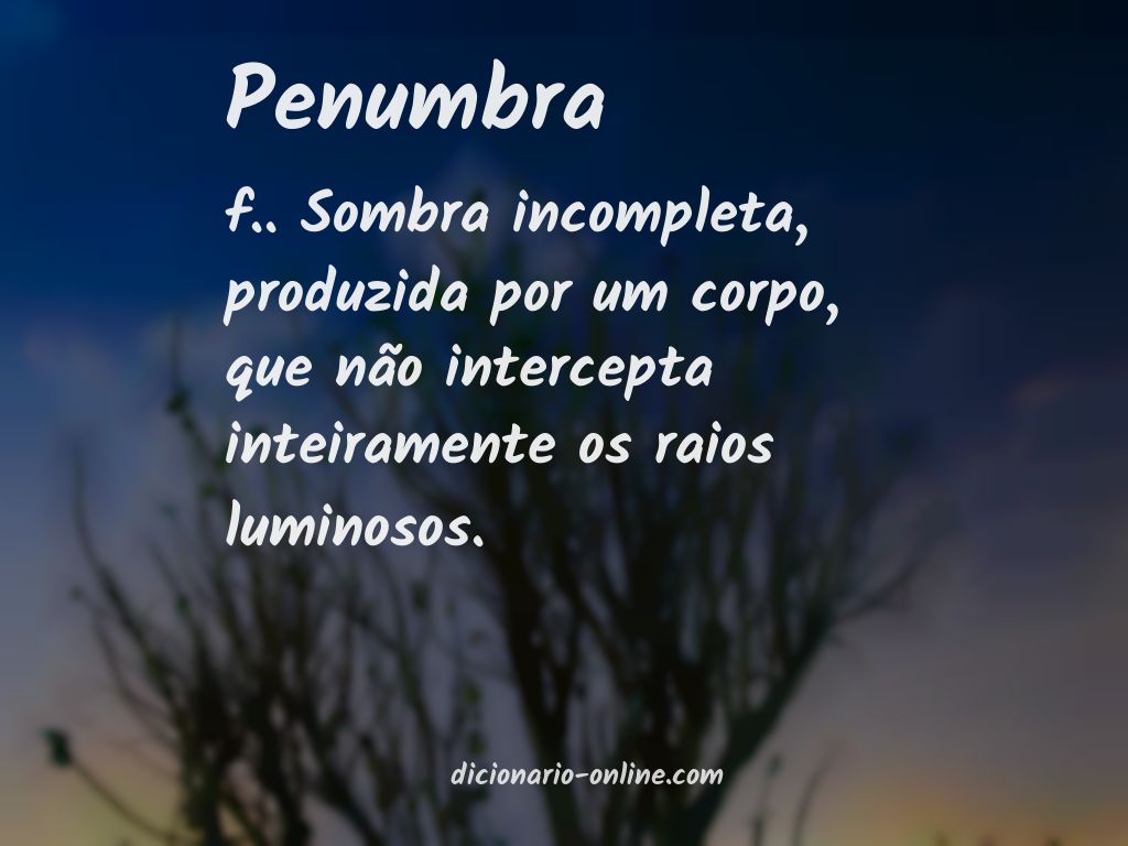 Significado de penumbra