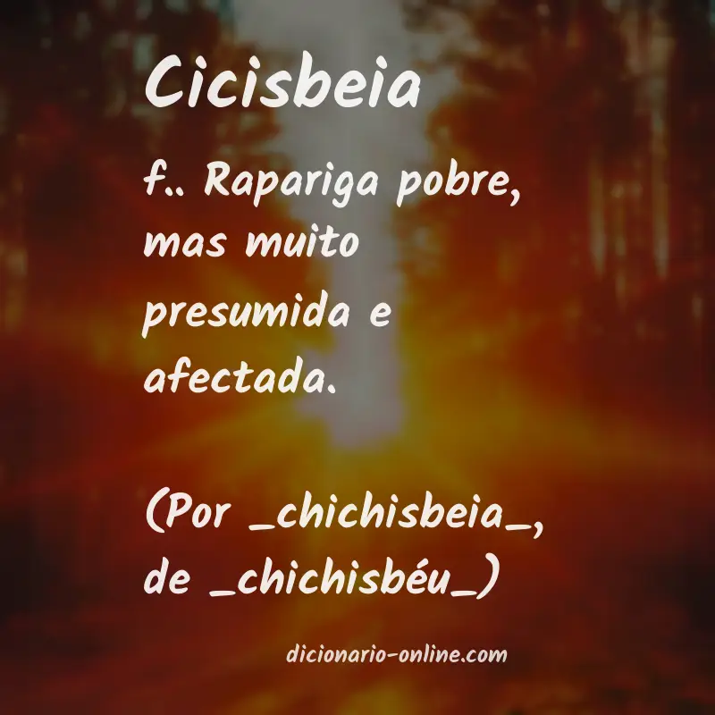 Significado de cicisbeia