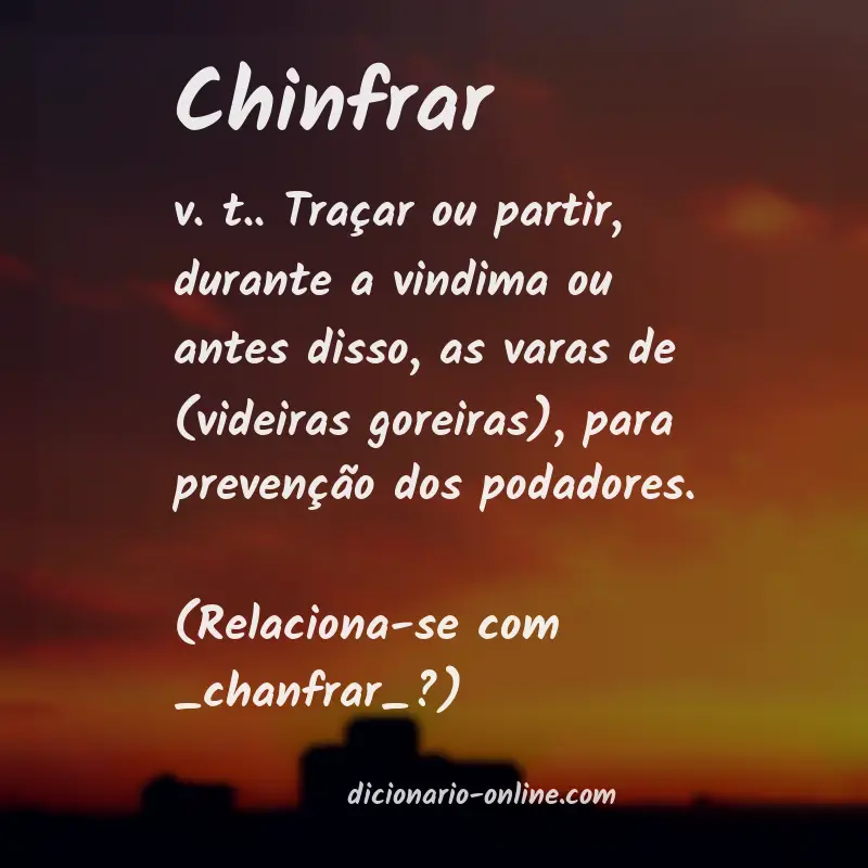 Significado de chinfrar