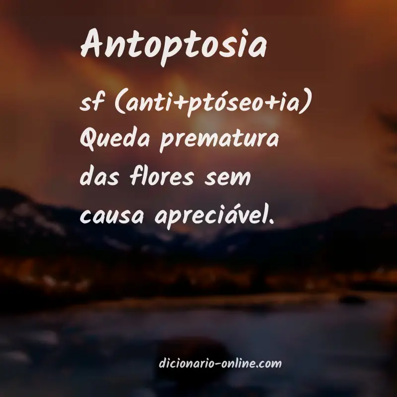Significado de antoptosia