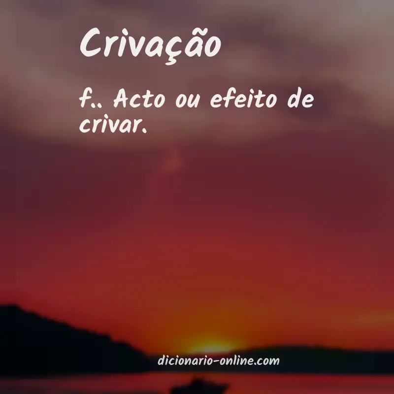 Significado de crivação