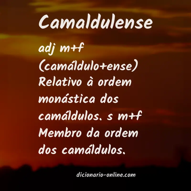 Significado de camaldulense