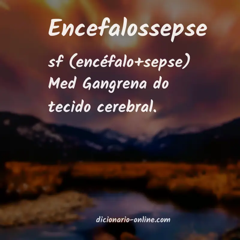 Significado de encefalossepse