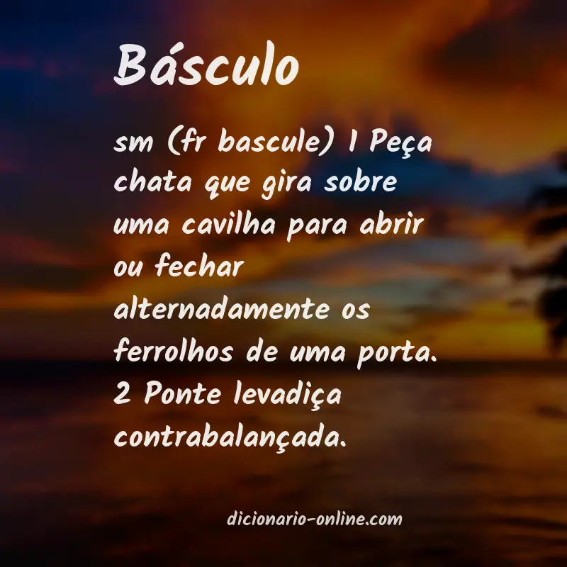 Significado de básculo