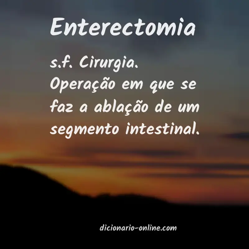 Significado de enterectomia