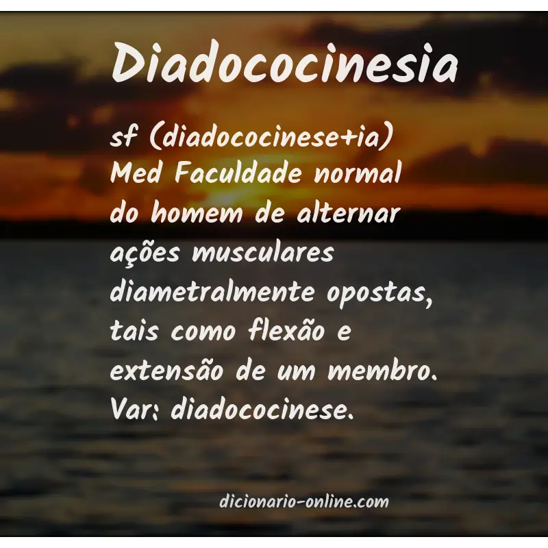 Significado de diadococinesia