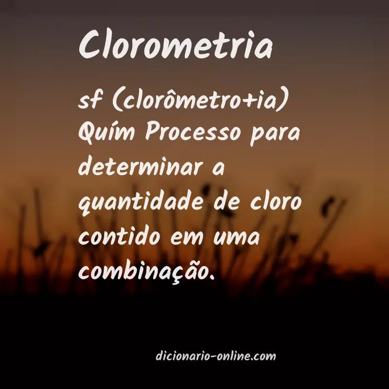 Significado de clorometria