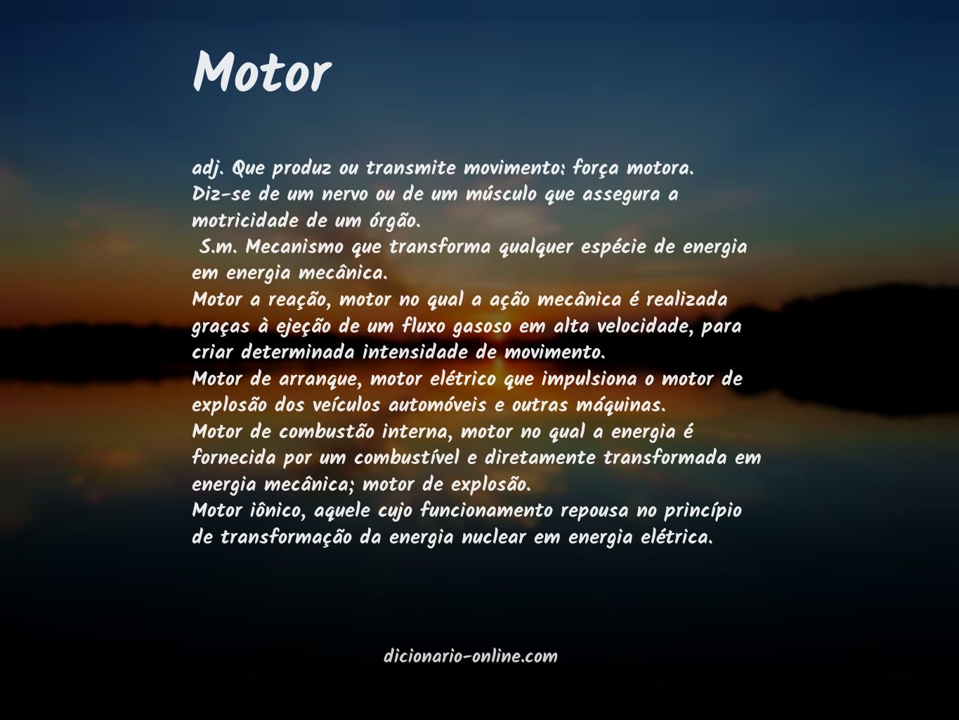 Significado de motor
