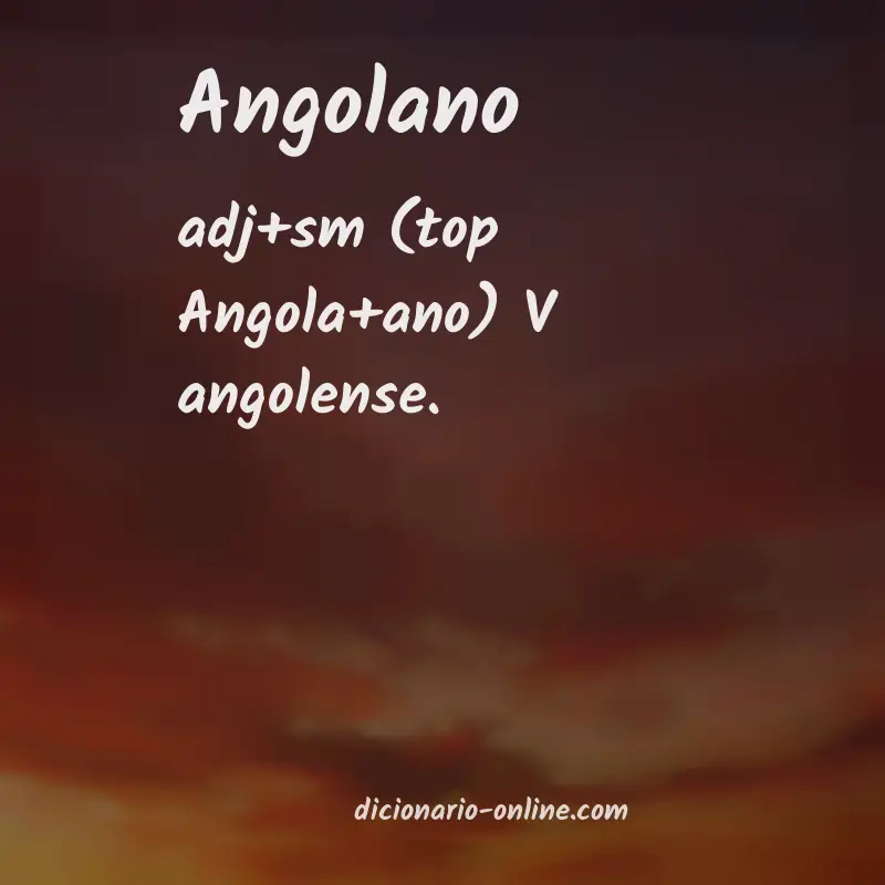 Significado de angolano