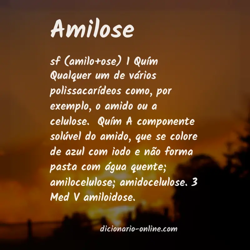 Significado de amilose