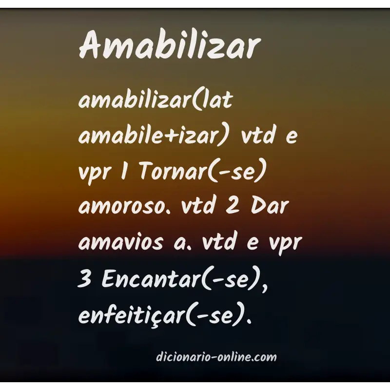 Significado de amabilizar
