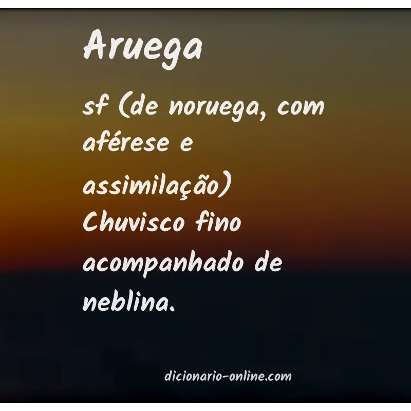 Significado de aruega
