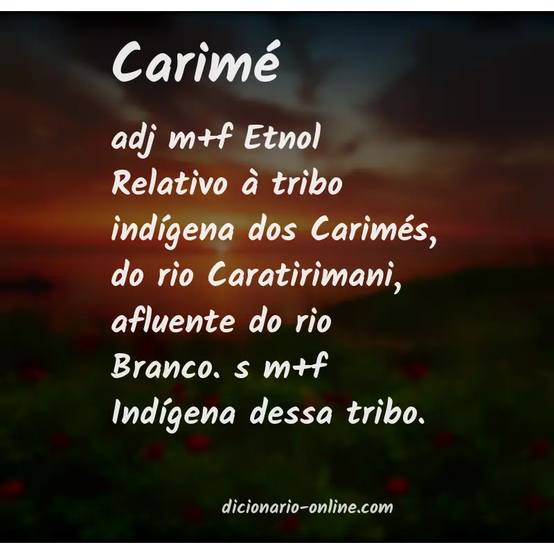Significado de carimé