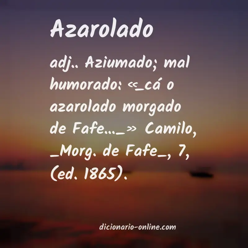 Significado de azarolado