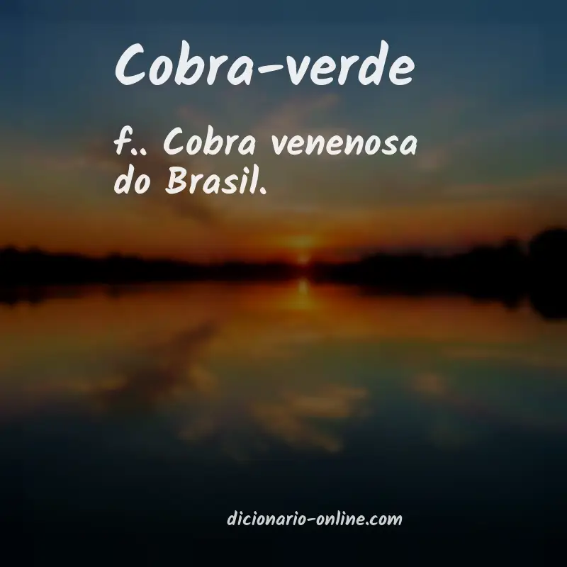 Significado de cobra-verde