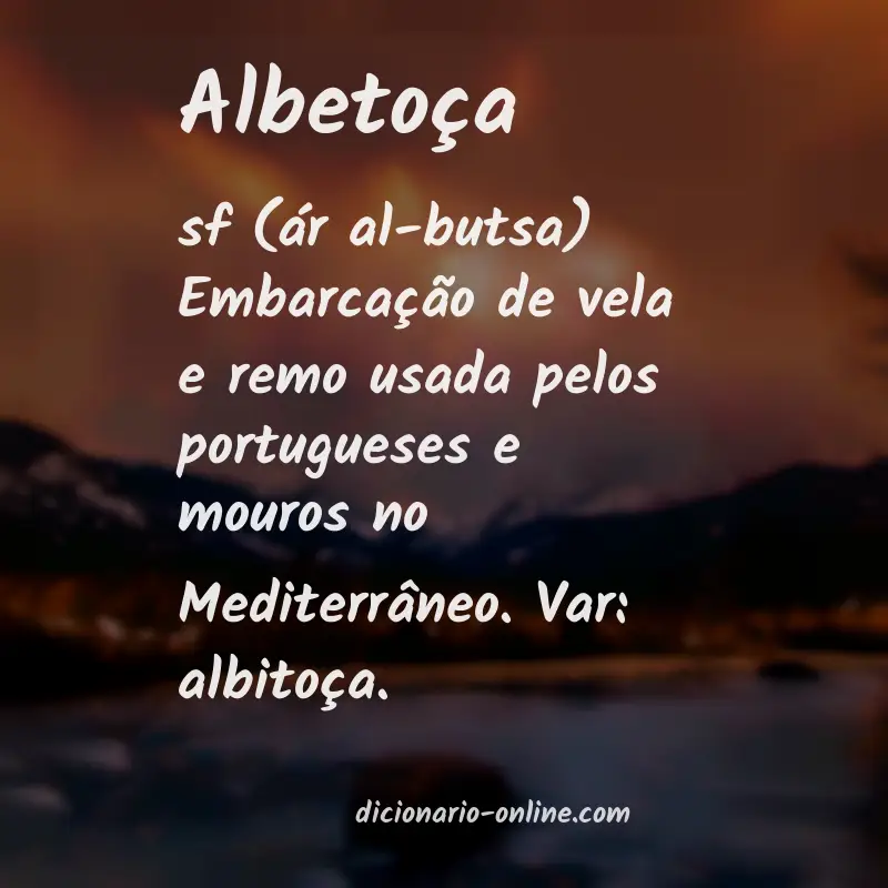 Significado de albetoça