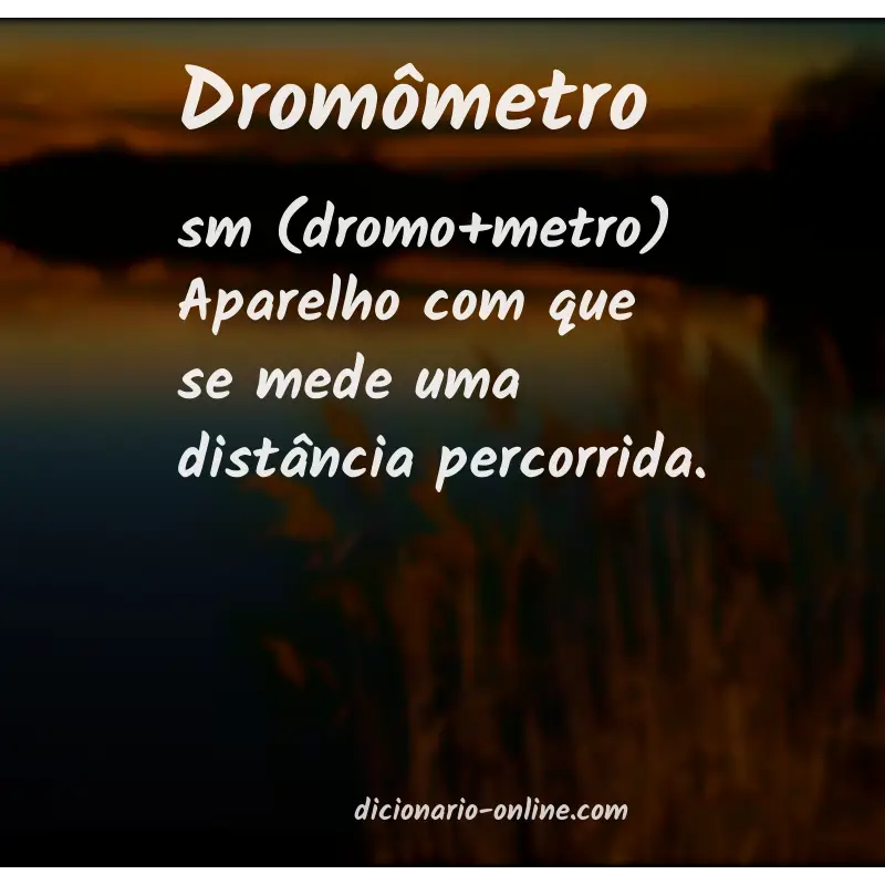 Significado de dromômetro