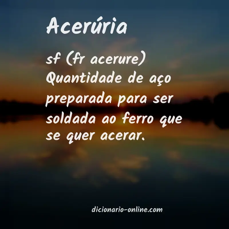 Significado de acerúria