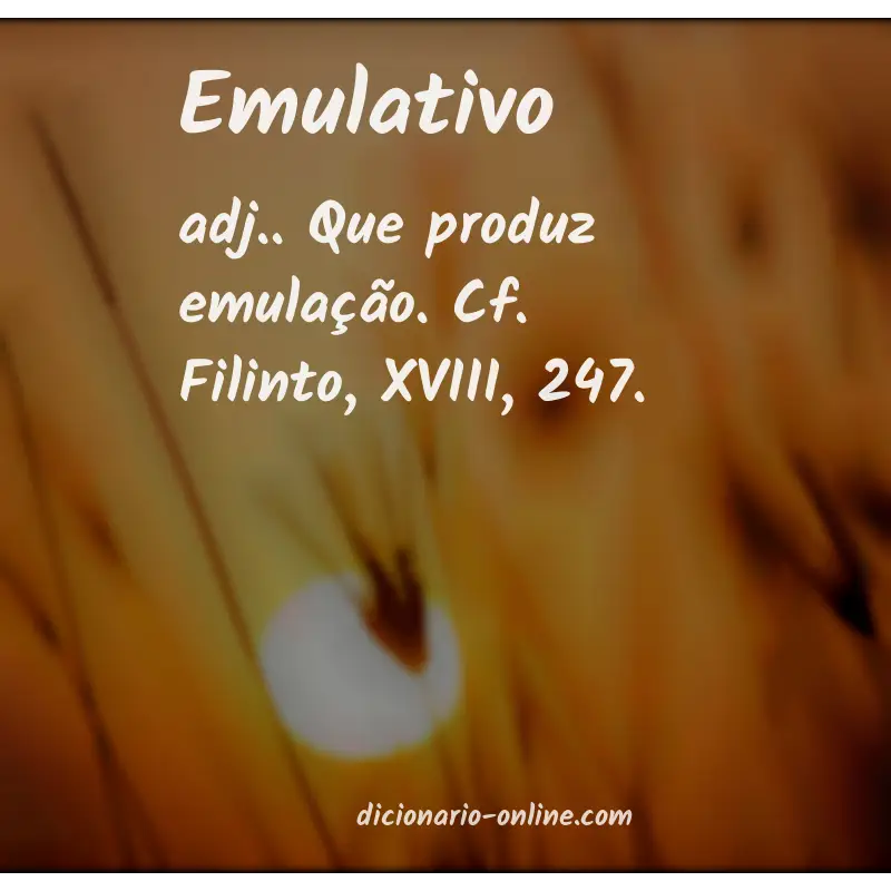 Significado de emulativo