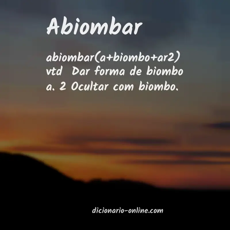 Significado de abiombar